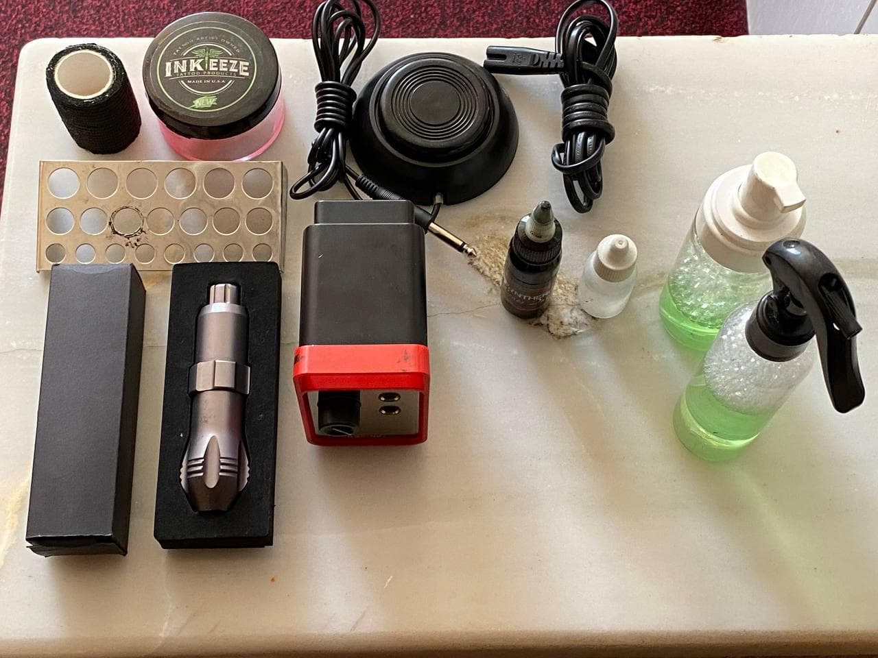 سلام ارادت یک عدد دستگاه تأتو اورجینال برند.NEO TATT_trans درجه دار لوازم کامل کیف اورجینال وکس سر کننده یا بی حسی جای رنگی